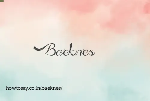 Baeknes