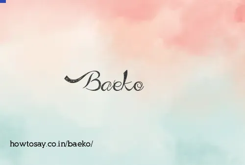 Baeko