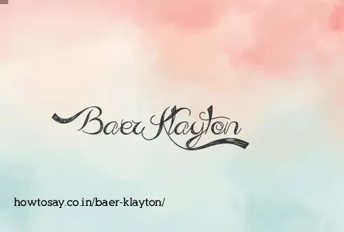 Baer Klayton