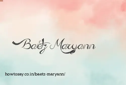 Baetz Maryann