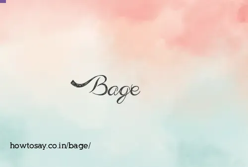 Bage