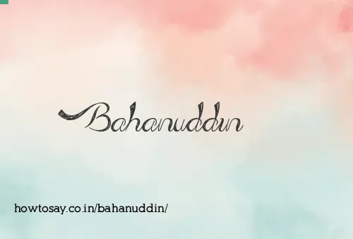 Bahanuddin