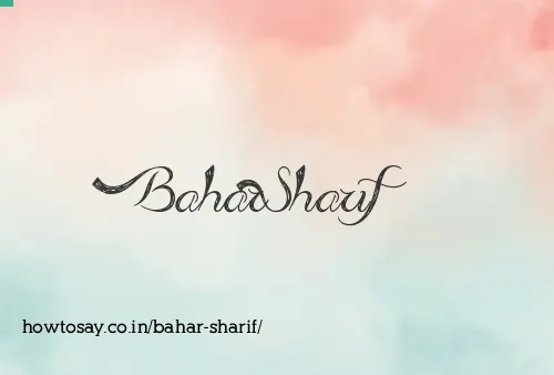 Bahar Sharif