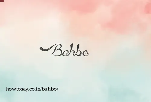 Bahbo