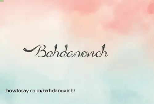Bahdanovich