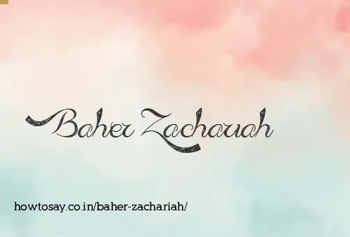 Baher Zachariah