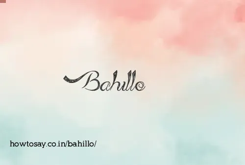 Bahillo