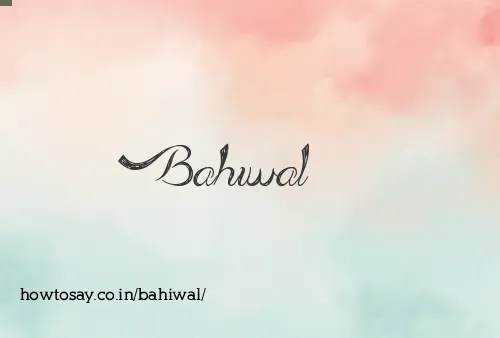 Bahiwal