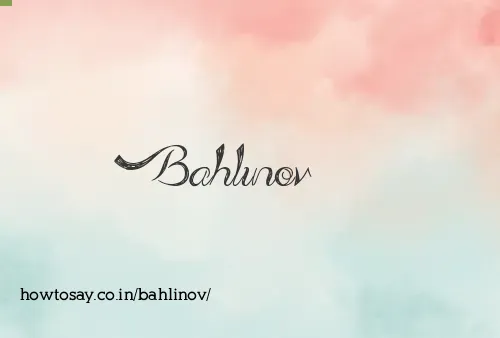 Bahlinov