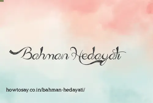 Bahman Hedayati