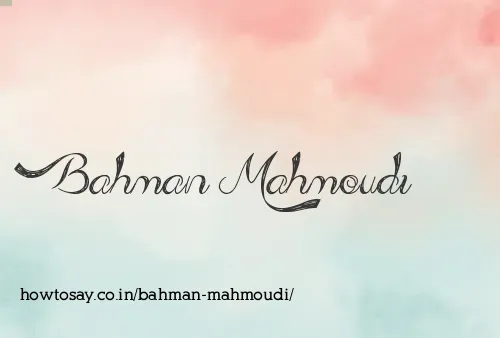 Bahman Mahmoudi