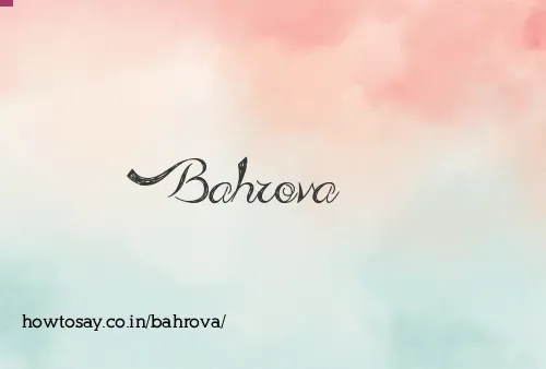 Bahrova