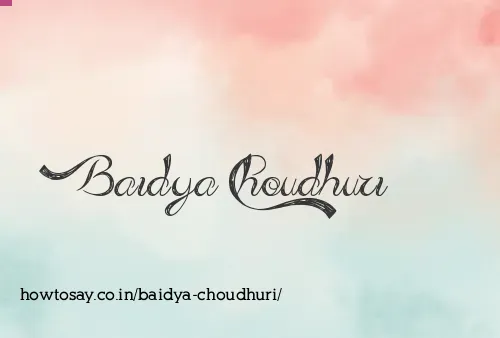 Baidya Choudhuri
