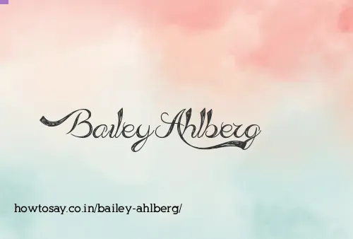 Bailey Ahlberg