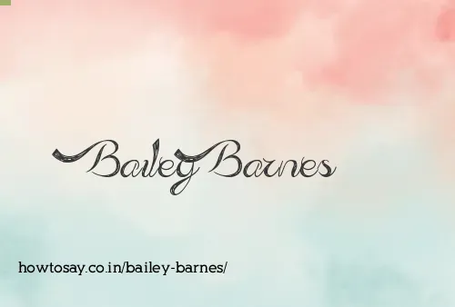 Bailey Barnes