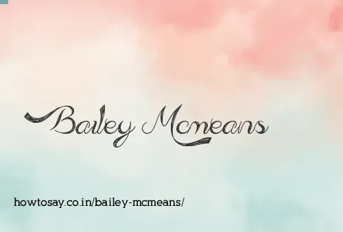 Bailey Mcmeans