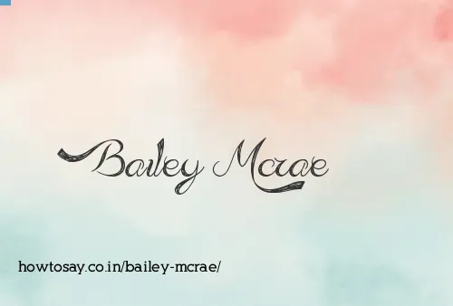Bailey Mcrae