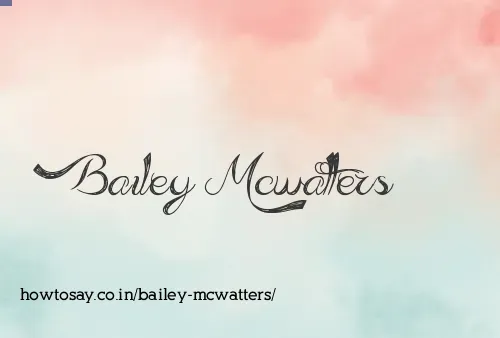 Bailey Mcwatters
