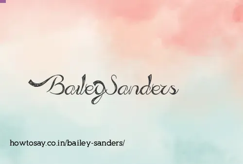 Bailey Sanders