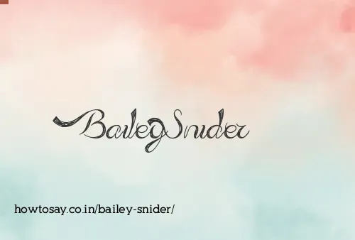 Bailey Snider