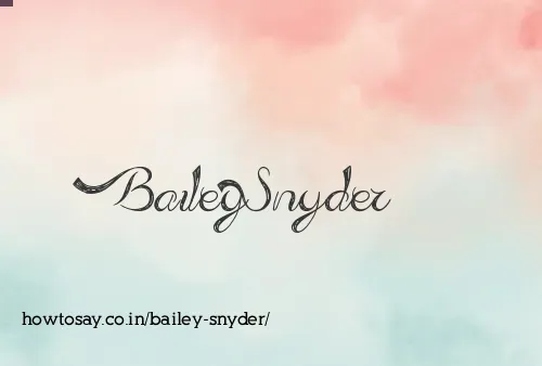 Bailey Snyder
