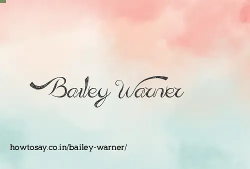Bailey Warner