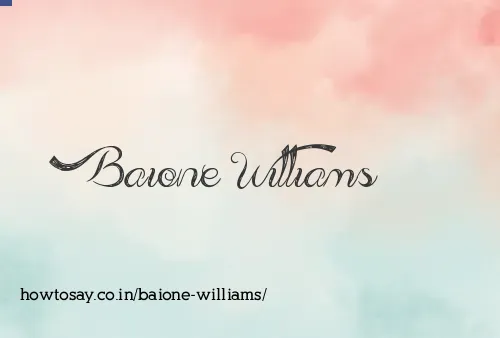 Baione Williams