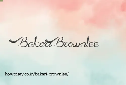 Bakari Brownlee