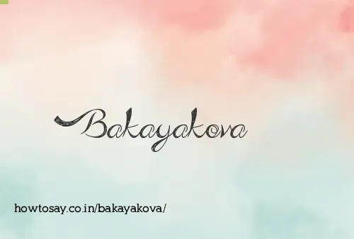 Bakayakova