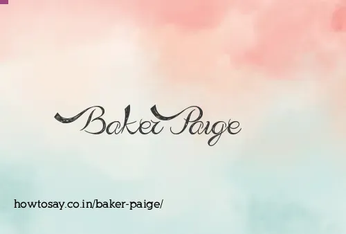 Baker Paige