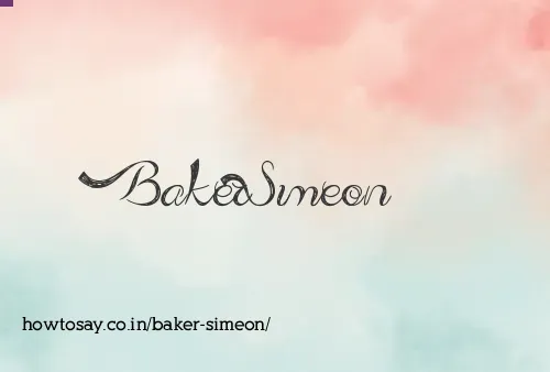 Baker Simeon