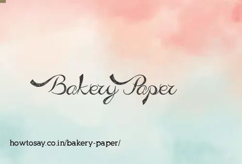 Bakery Paper