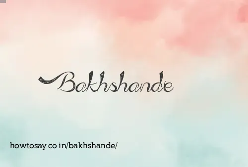 Bakhshande