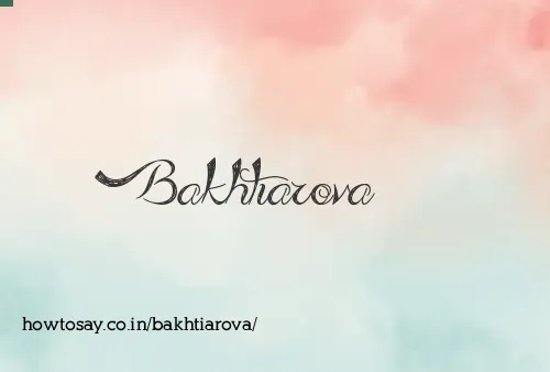 Bakhtiarova