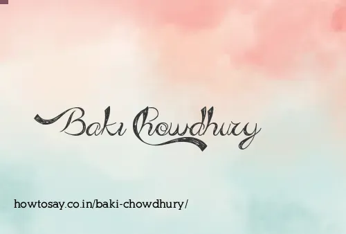 Baki Chowdhury