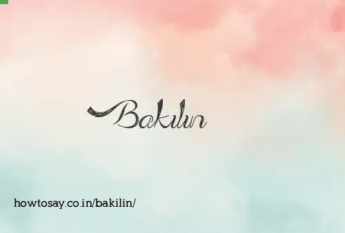 Bakilin