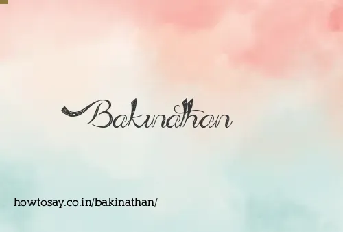 Bakinathan
