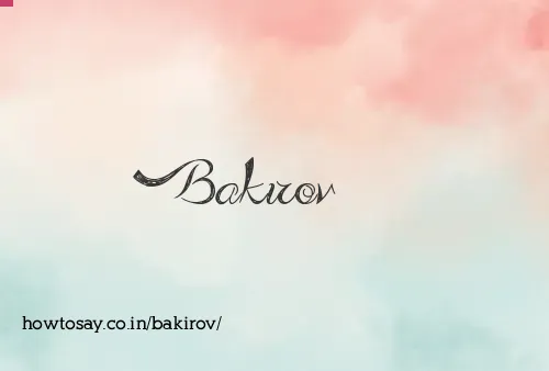Bakirov