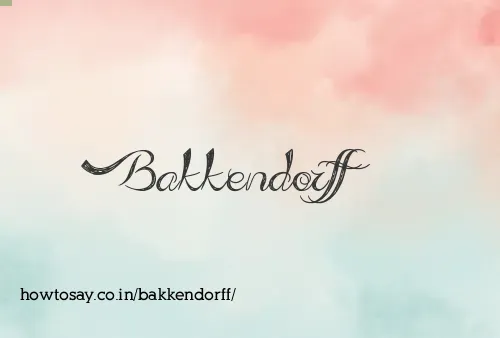 Bakkendorff