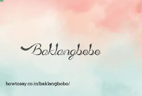 Baklangbobo