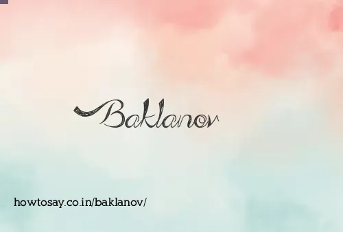 Baklanov