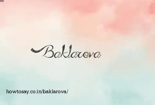 Baklarova