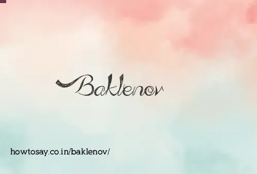 Baklenov