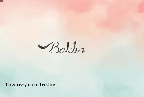 Baklin
