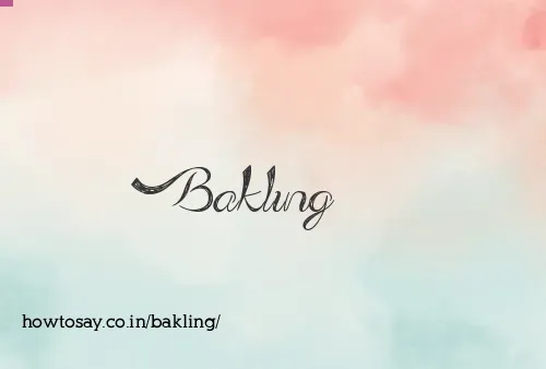 Bakling