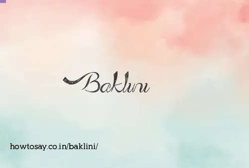Baklini
