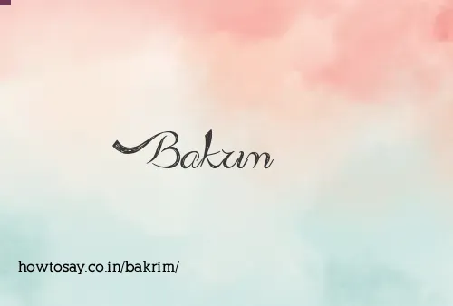 Bakrim