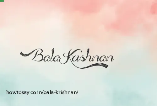 Bala Krishnan