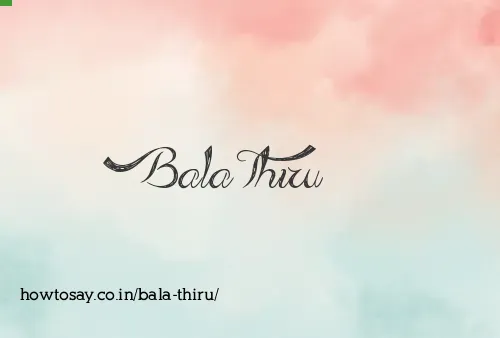 Bala Thiru