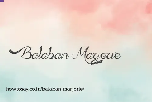 Balaban Marjorie